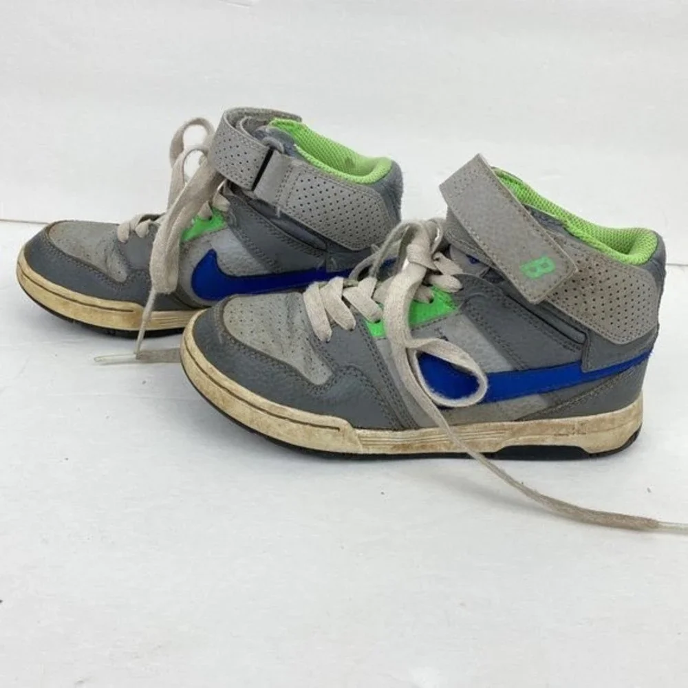 Nike Boy's Leather Gray Tie Sneakers Youth Sz 1.5